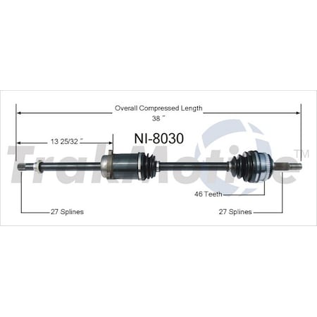 Surtrack Axle Cv Axle Shaft, Ni-8030 NI-8030